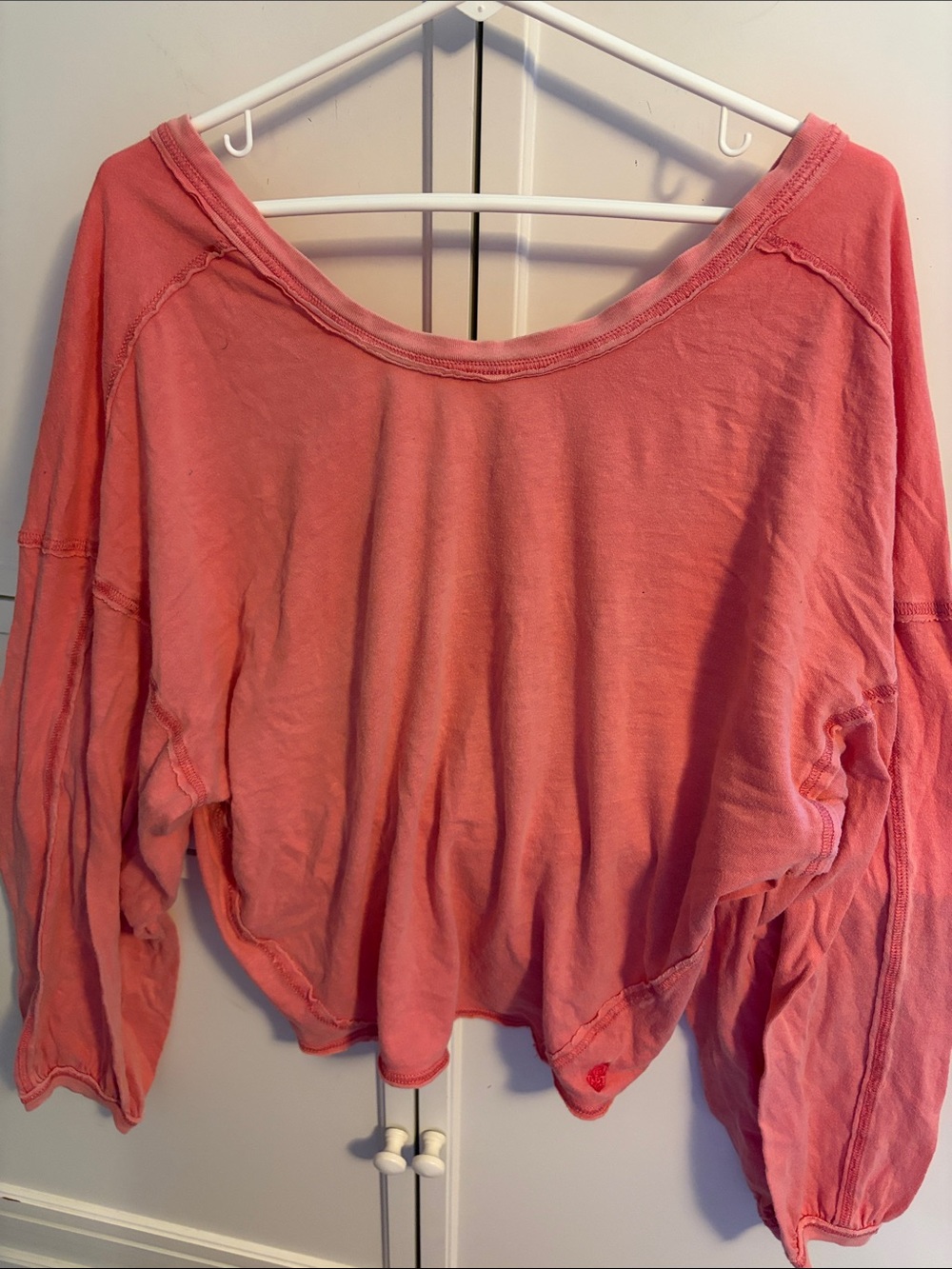 Free People Movement Coral  Slouchy long sleeve shirt